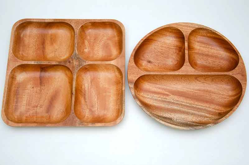 Khay tròn 3 ngăn 24cm