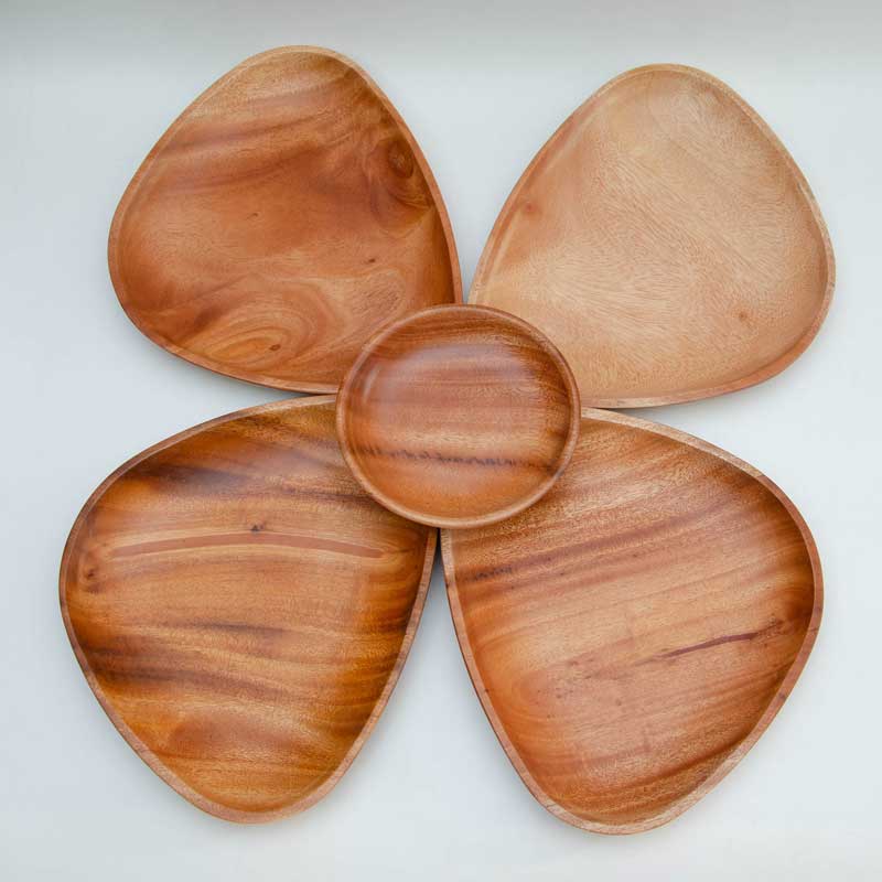 Dĩa tam giác 18x22cm 10 dia go 22