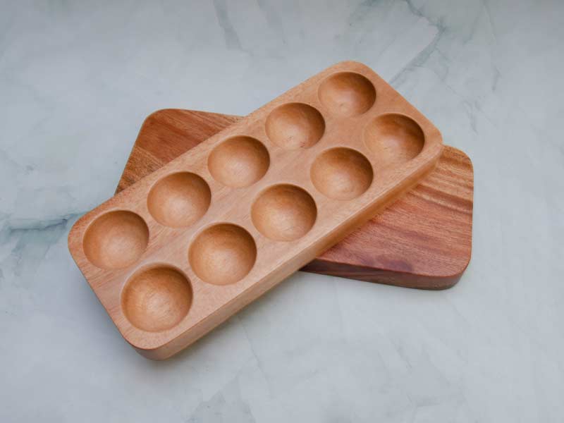 Khay đựng trứng lớn 10.5x24cm 6 Khay đựng trứng gỗ