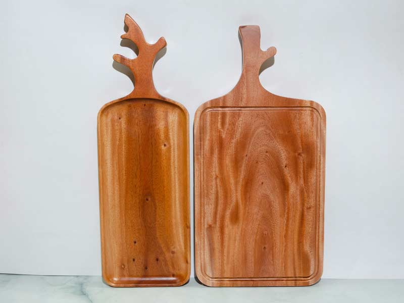 Khay gỗ tay cầm hình sừng nai 14.5x44cm VKU1-072 6 Khay tay cầm hình sừng nai 14.5x44cm 1