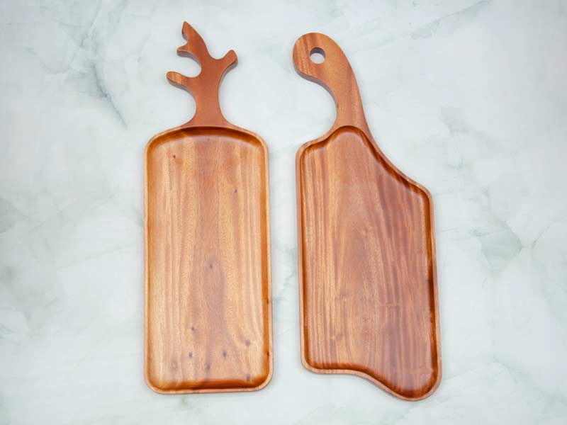 Khay gỗ tay cầm hình sừng nai 14.5x44cm VKU1-072 7 Khay gỗ tay cầm hình sừng nai