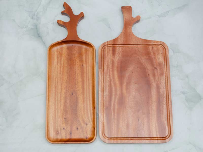 Thớt gỗ tay cầm hình cành cây 21x42cm VKU1-T035 9 thớt tay cầm hình cành cây