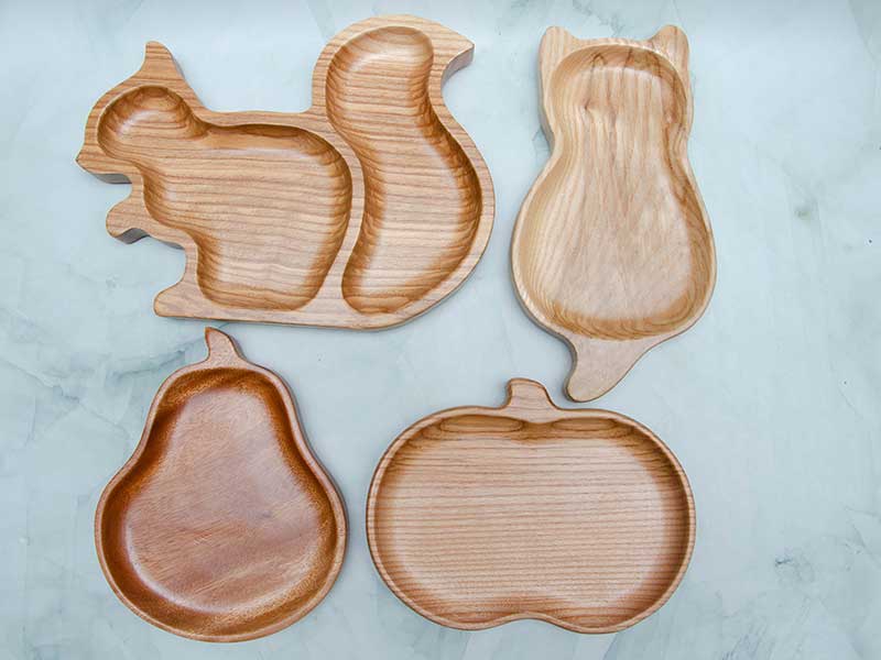 Khay gỗ hình mèo 12x22cm VKU1-079 12 Bo Khay trang tri432