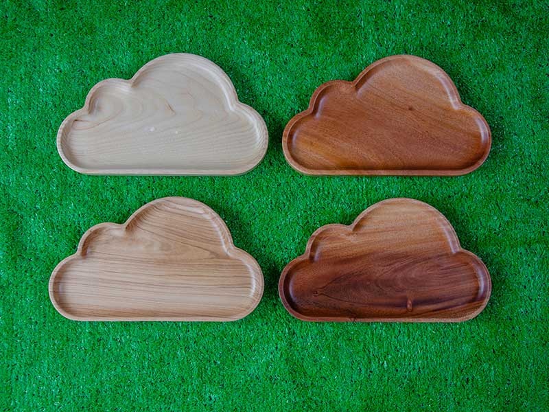 Khay gỗ hình mây 15x25.5cm VKU1-081 21 Khay hình mây 15x25.5cm 324