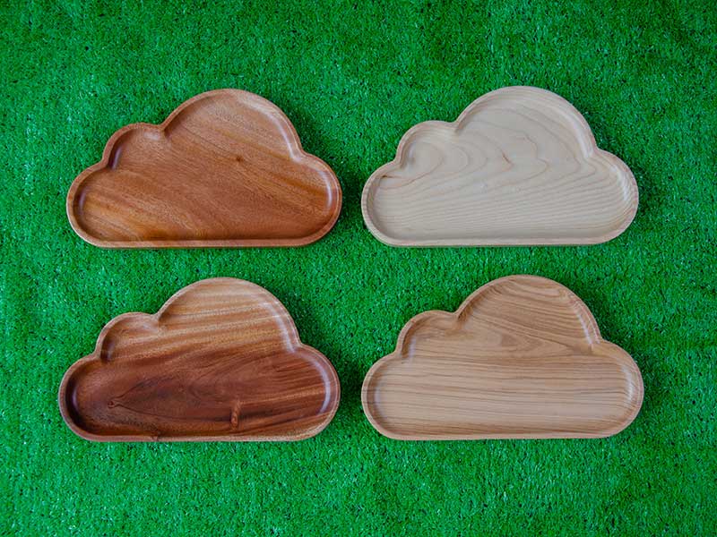 Khay gỗ hình mây 15x25.5cm VKU1-081 23 Khay hình mây