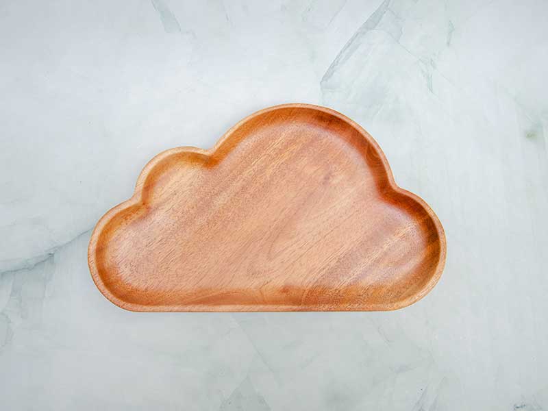 Khay gỗ hình mây 15x25.5cm VKU1-081 18 Khay hình mây