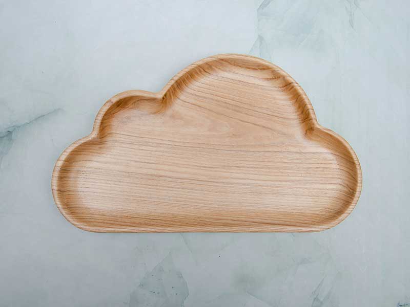 Khay gỗ hình mây 15x25.5cm VKU1-081 19 Khay hình mây