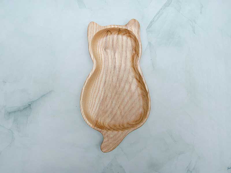 Khay gỗ hình mèo 12x22cm VKU1-079 8 Khay hình mèo 12x22cm 2121