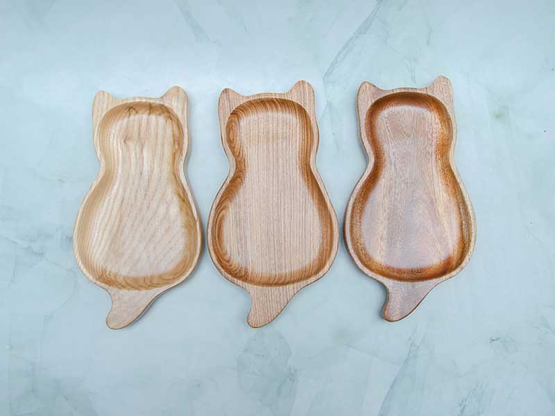Khay gỗ hình mèo 12x22cm VKU1-079 9 Khay hình mèo 12x22cm 234