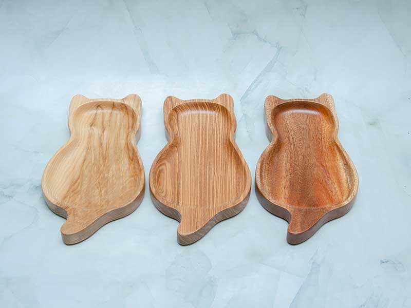 Khay gỗ hình mèo 12x22cm VKU1-079 11 Khay hình mèo