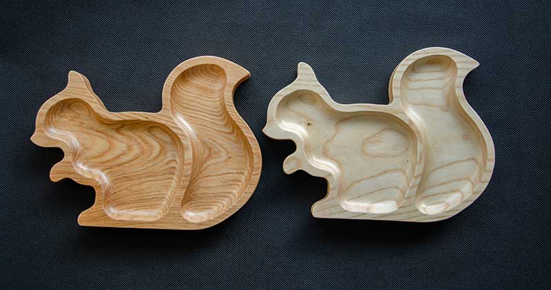 Khay gỗ hình sóc 24x18cm | VKU1-078 22 Khay hình sóc 18x24cm 2122