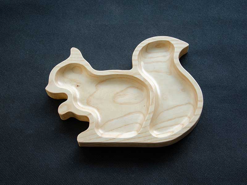 Khay gỗ hình sóc 24x18cm | VKU1-078 23 Khay hình sóc 18x24cm 21234