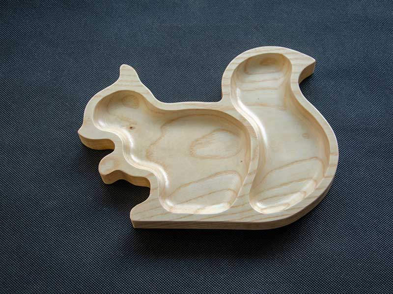 Khay gỗ hình sóc 24x18cm | VKU1-078 18 Khay hình sóc 18x24cm 7