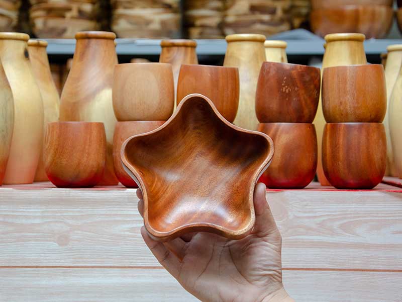 Tô gỗ hình sao 15x4.5cm VKU2-T028 22 tô gỗ hình sao