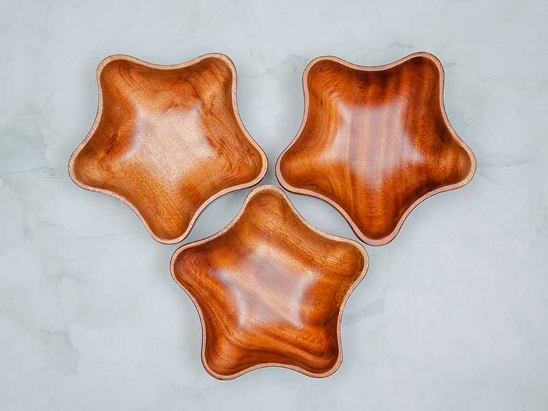 Tô gỗ hình sao 15x4.5cm VKU2-T028 17 Tô Hình Sao