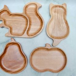 Khay gỗ hình mèo 12x22cm VKU1-079 5 Bo Khay trang tri432