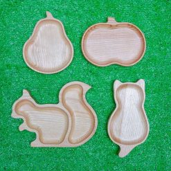 Khay gỗ hình mèo 12x22cm VKU1-079 6 Bo khay trang tri 2