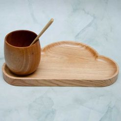 Khay gỗ hình mây 15x25.5cm VKU1-081 6 khay trà gỗ hình mây