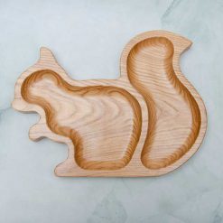 Khay gỗ hình sóc 24x18cm | VKU1-078 12 Khay hinh soc 18x24cm