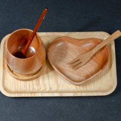 Khay gỗ chữ nhật gỗ Tần bì nhiều size 4 Ly go 9cm 9