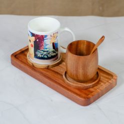 Khay gỗ chữ nhật phục vụ quán cà phê 26x13cm || VKU1-020 8 vku1 020 Khay chu nhat 26x13cm 21 fd
