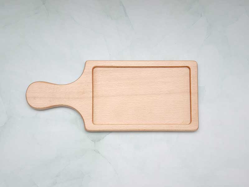 Khay gỗ chữ nhật có tay cầm nhỏ 26.5x11cm || VKU1-096 12 VKU1 096 Khay chu nhat co tay cam 26.5x11cm 1