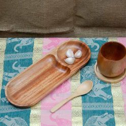 Khay gỗ ovan 2 ngăn 10 Khay gỗ ovan 2 ngăn dài