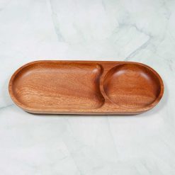 Khay gỗ ovan 2 ngăn 13 VKU1 104 Khay ovan 2 ngan ngan 24x10cm ew