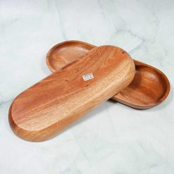 Khay gỗ ovan 2 ngăn 12 VKU1 104 Khay ovan 2 ngan ngan 24x10cm y56