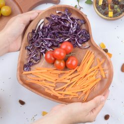 Khay gỗ hình tim - hàng xuất khẩu, an toàn, thân thiện môi trường 7 khay gỗ hình tim 1