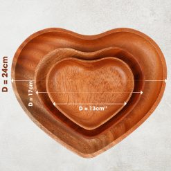 Khay gỗ hình tim - hàng xuất khẩu, an toàn, thân thiện môi trường 4 A3 Kich thuoc 3 dia 1